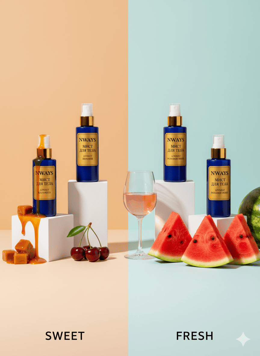 Гид по ароматам мистов для тела: от сладких до свежих, найдите свой идеальный запах