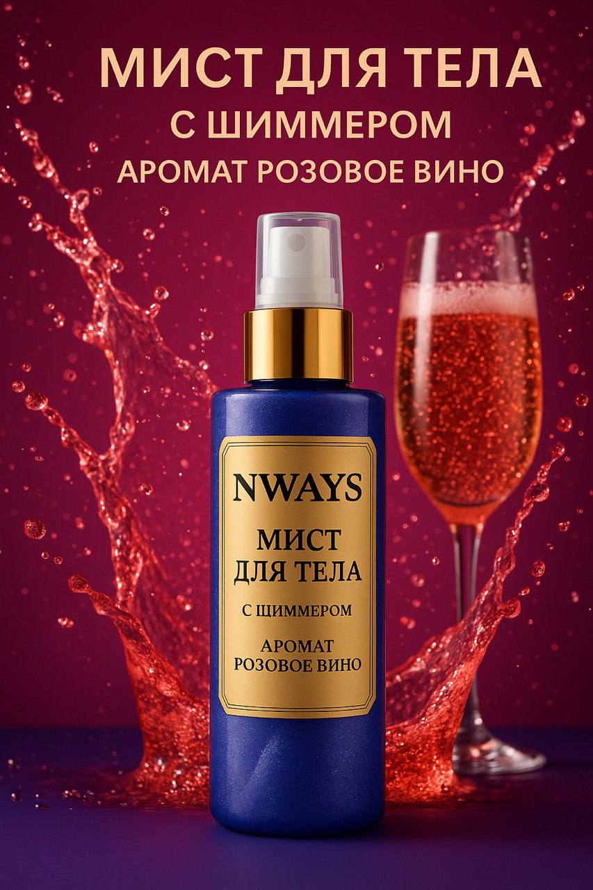 Мист для тела с шиммером NWAYS